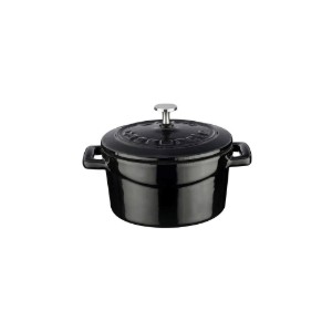 Lava öntvény lábas, 10cm/0,35L, "Folk", fekete