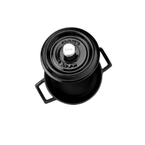 Lava öntvény lábas  14 cm, fekete