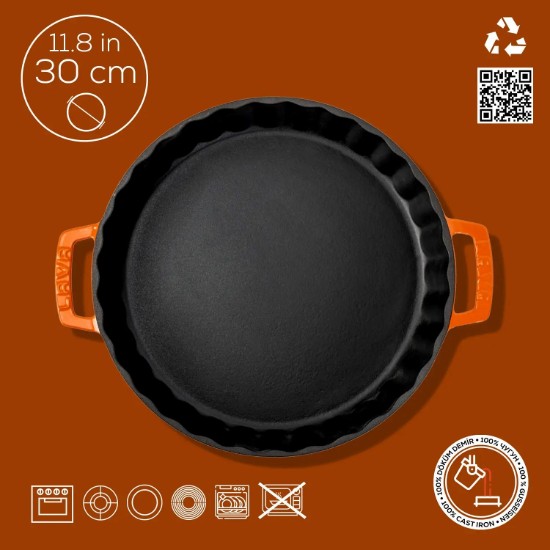 Kerek tepsi, 30 cm / 2,72 l, narancssárga szín - LAVA