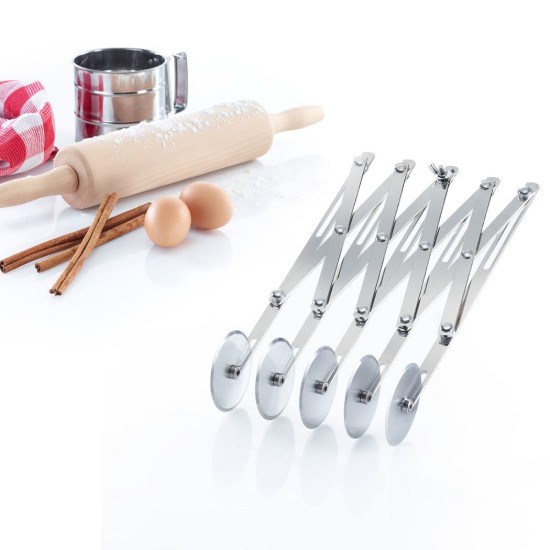 Kihúzható tésztavágó, 5 kerékkel, rozsdamentes acél - Westmark