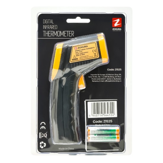 Érintkezésmentes infravörös hőmérő - Zokura