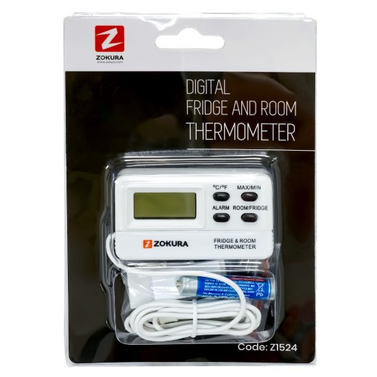 Digitális hőmérő hűtő/fagyasztó és szobai használathoz – Zokura