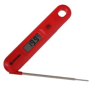 Digitális konyhai hőmérő, piros - Zokura
