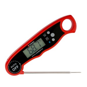 Digitális konyhai hőmérő azonnali leolvasással, piros - Zokura