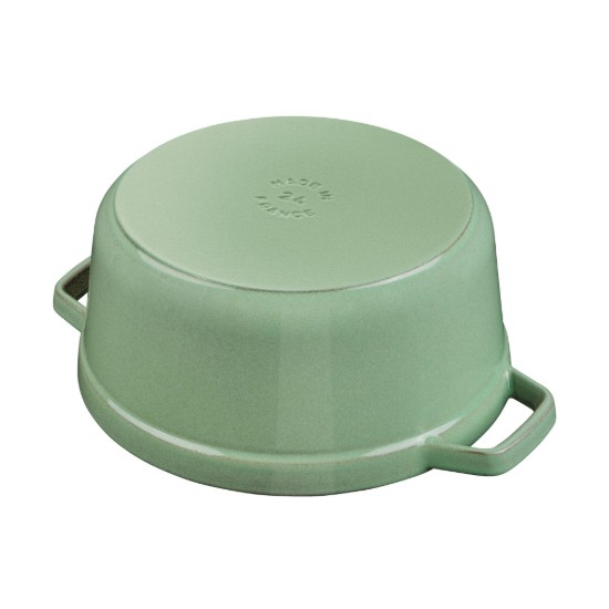 Cocotte főzőedény, öntöttvas, 26 cm / 5,2 l, Sage - Staub