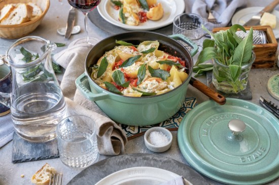 Cocotte főzőedény, öntöttvas, 26 cm / 5,2 l, Sage - Staub