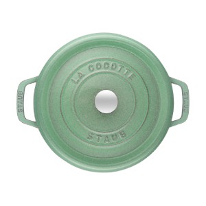 Cocotte főzőedény, öntöttvas, 24 cm / 3,7 l, Sage - Staub