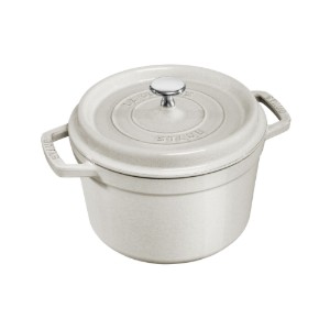 Cocotte mély főzőedény, öntöttvas, 24 cm / 4,7 L, White Truffle - Staub