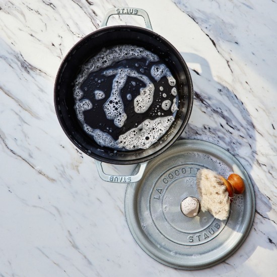 Cocotte mély főzőedény, öntöttvas, 24 cm / 4,7 L, White Truffle - Staub