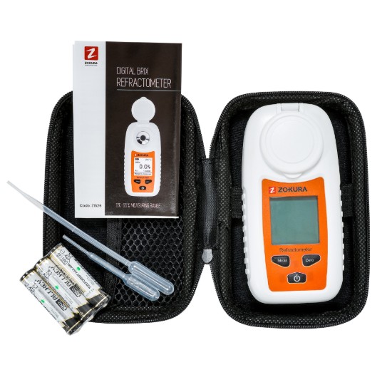 Digitális refraktométer Brix 0-55% - Zokura