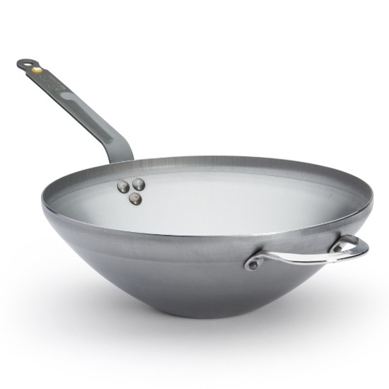 "Mineral B" wok serpenyő, acél, 32 cm - "de Buyer" márka