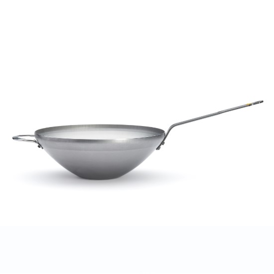 "Mineral B" wok serpenyő, acél, 32 cm - "de Buyer" márka