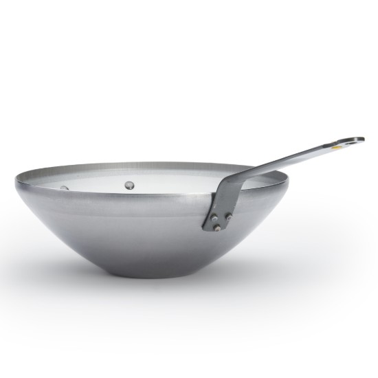 "Mineral B" wok serpenyő, acél, 32 cm - "de Buyer" márka
