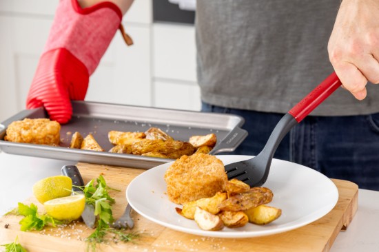 Spatula nyílásokkal, műanyag, 34 cm, "Classic", Empire Red - KitchenAid