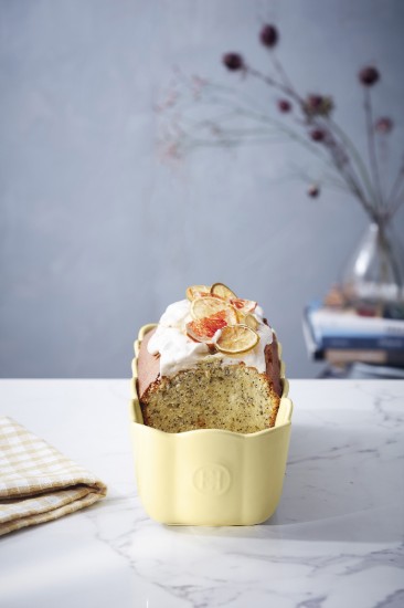 Piskóta sütőforma, kerámia, 28.5x13cm/1.8L, Vanilla - Emile Henry