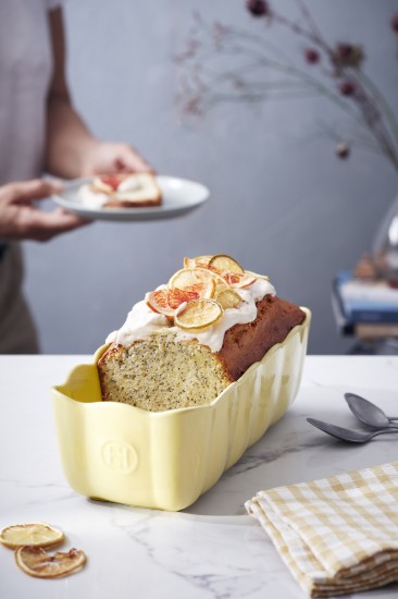 Piskóta sütőforma, kerámia, 28.5x13cm/1.8L, Vanilla - Emile Henry