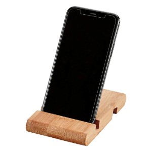Mobiltelefon-tartó, bambusz, 13 x 8 x 1,8 cm - Kesper