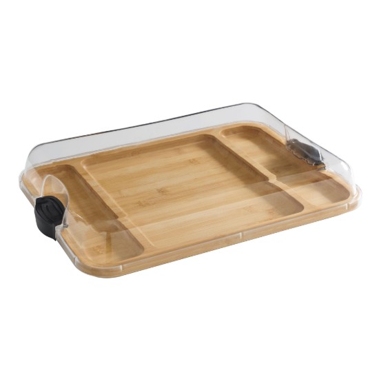 Tálaló, fedővel, bambusz, 30,5 x 40,5 cm - Farberware