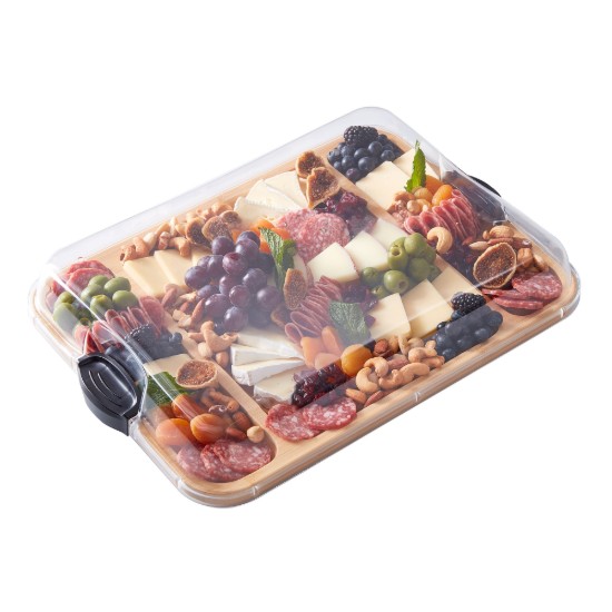 Tálaló, fedővel, bambusz, 30,5 x 40,5 cm - Farberware