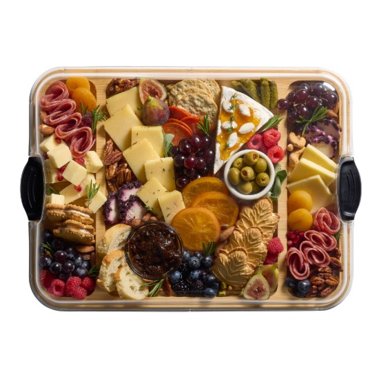 Tálaló, fedővel, bambusz, 30,5 x 40,5 cm - Farberware