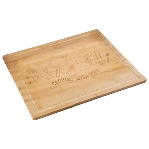 Lábas vágódeszka, bambusz, 56 x 50 x 3,1 cm, "Cooking with love" - ​​Kesper
