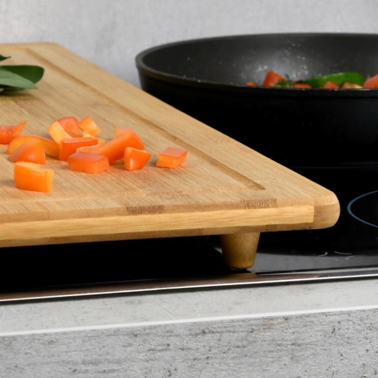 Lábas vágódeszka, bambusz, 56 x 50 x 3,1 cm, "Cooking with love" - ​​Kesper