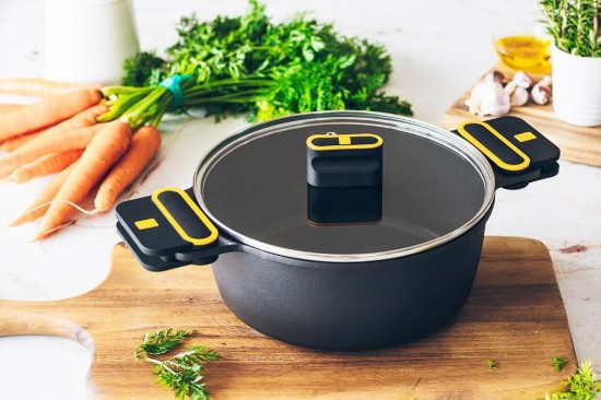 Lábas tál fedővel, alumínium, 28 cm/5,7 l, "Daily Pro" - BRA