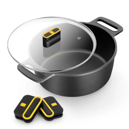 Lábas tál fedővel, alumínium, 28 cm/5,7 l, "Daily Pro" - BRA