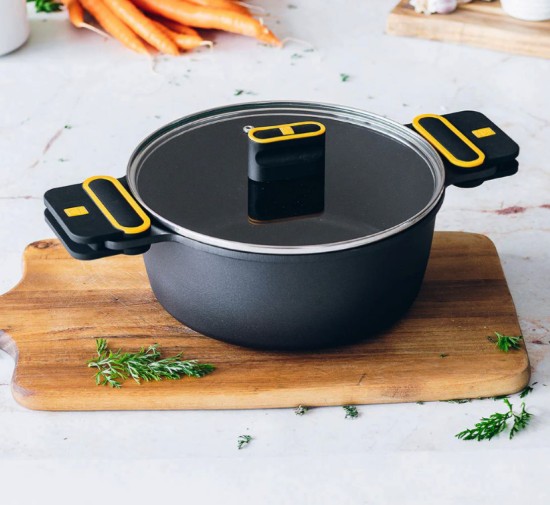 Lábas tál fedővel, alumínium, 32cm/8.3L, "Daily Pro" - BRA