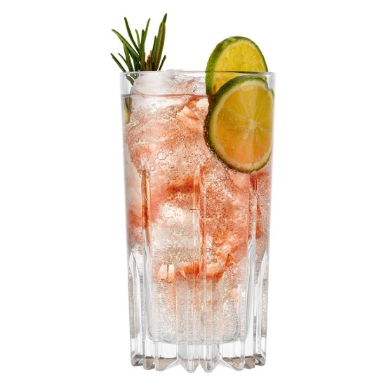 6 darabos long drinkes pohárkészlet, üvegből, 420ml, "Excalibur" - Borgonovo