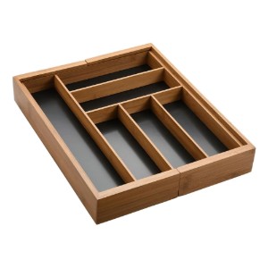 Bővíthető evőeszköztálca, bambusz, 43 x 35 - 57 cm - Kesper