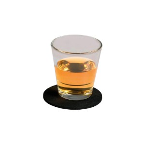 12 pohártartós készlet, szintetikus filc, 10 cm, fekete - Kesper