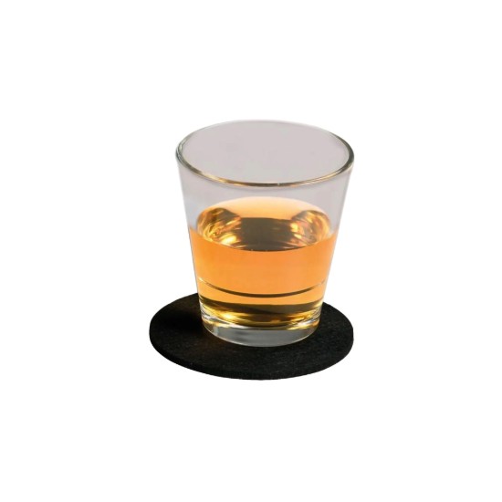 12 pohártartós készlet, szintetikus filc, 10 cm, fekete - Kesper