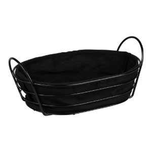 Kenyérkosár, fém, 28 x 20 cm, fekete - Kesper