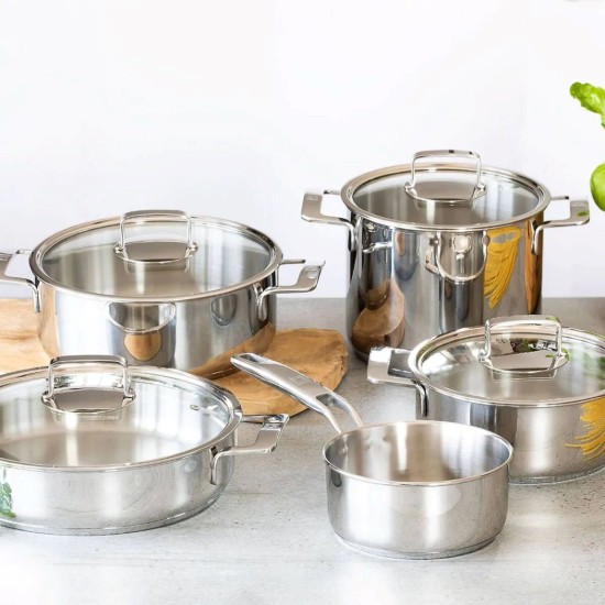 Lábas tál fedővel, rozsdamentes acél, 16 cm / 1,25 L, "Signature" - BRA