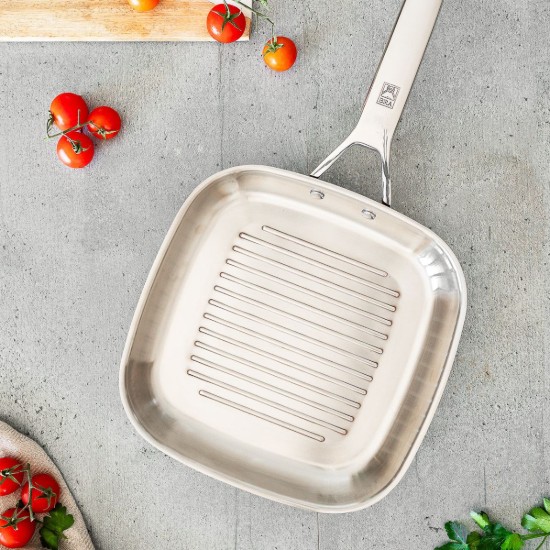 Grillserpenyő, rozsdamentes acél, 28 cm, "Signature" - BRA