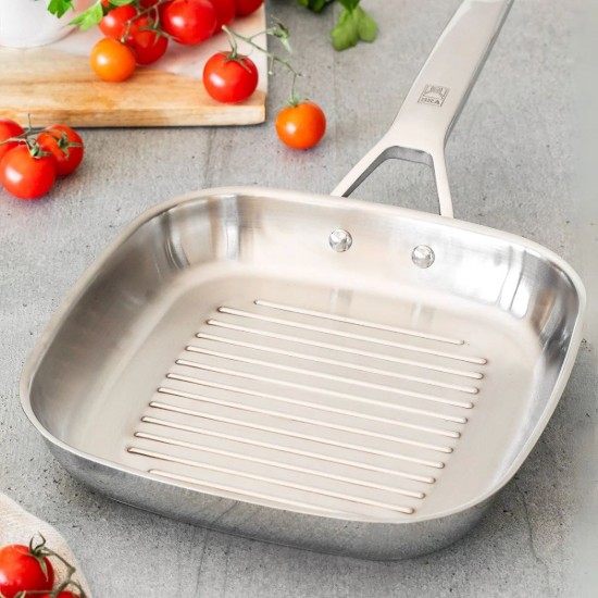 Grillserpenyő, rozsdamentes acél, 28 cm, "Signature" - BRA