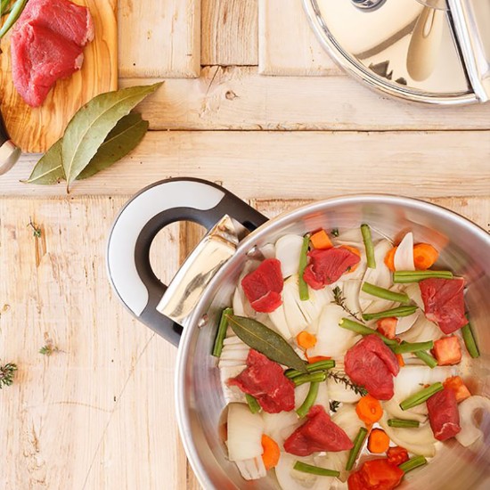 Kukta, rozsdamentes acél, 22 cm/4 liter, "New Star" - BRA