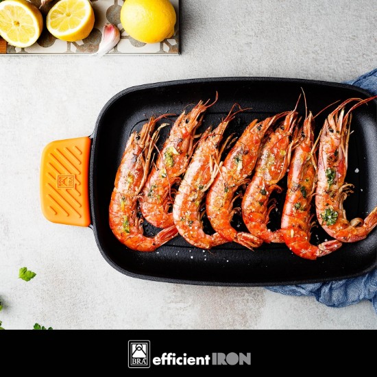 Grillsütő tálca, öntöttvas, 33 x 22 cm, "Efficient Iron" - BRA