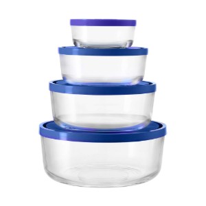 4 kerek tartály készlet, üvegből, "Igloo" - Borgonovo