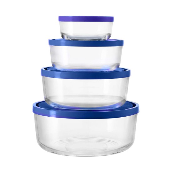 4 kerek tartály készlet, üvegből, "Igloo" - Borgonovo