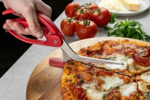2 az 1-ben pizzavágó olló, rozsdamentes acél, "Cuisipro" - Grunwerg