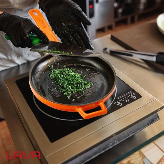 Öntöttvas serpenyő, 16 cm, Narancssárga - LAVA