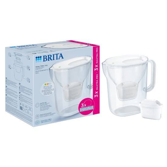 Kezdőcsomag BRITA Style Essential 3,6 L + 3 Maxtra Pro szűrő (White)