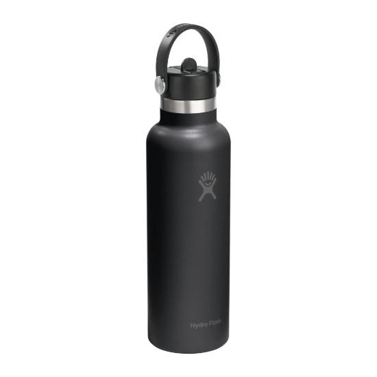 Hőszigetelő palack, rozsdamentes acél, 620ml, "Standard Straw", Black - Hydro Flask