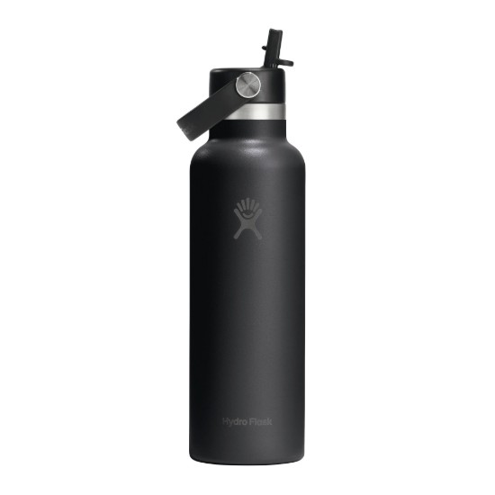 Hőszigetelő palack, rozsdamentes acél, 620ml, "Standard Straw", Black - Hydro Flask