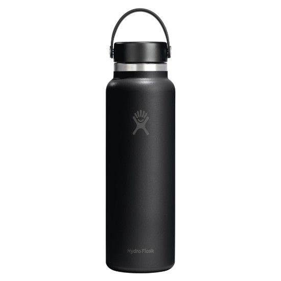 "Wide Mouth" vizespalack, rozsdamentes acél, 1,18 l, Black - Hydro Flask