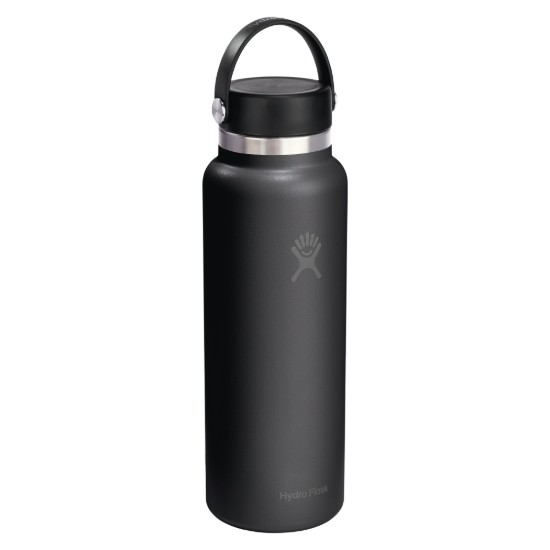 "Wide Mouth" vizespalack, rozsdamentes acél, 1,18 l, Black - Hydro Flask