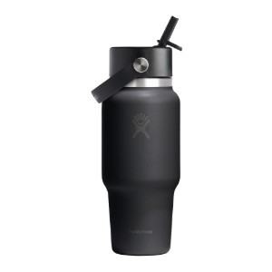 "Wide Straw" kulacs, rozsdamentes acél, 710 ml, fekete - Hydro Flask