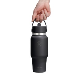"Wide Straw" kulacs, rozsdamentes acél, 710 ml, fekete - Hydro Flask
